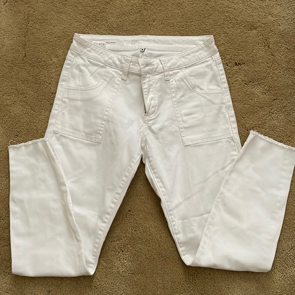 Kut white ankle skinny jeans